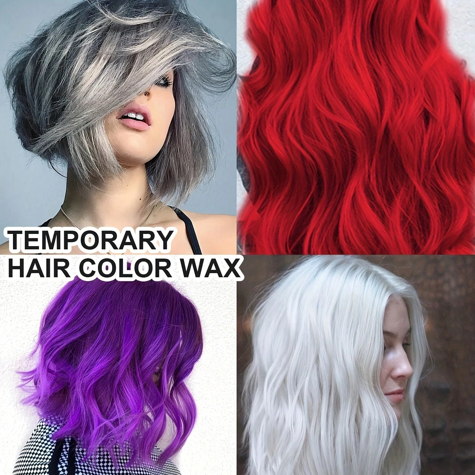 120g Hair Color Wax Temporary Hair Dye Wax Washable Hair Coloring Styling Pomade Cream for Men Women Unisex DIY Hairstyle Party Cosplay Strong Hold Easy Wash Out Hair Color Wax