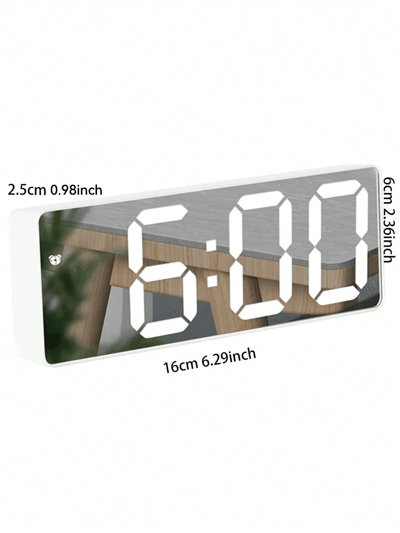 1pc LED Mirror Desk Clock, Digital Alarm Clock With Snooze Function, Snooze Function, Home Decor, chool Surprise, Study Supplies, Aesthetic sh2305111219428259