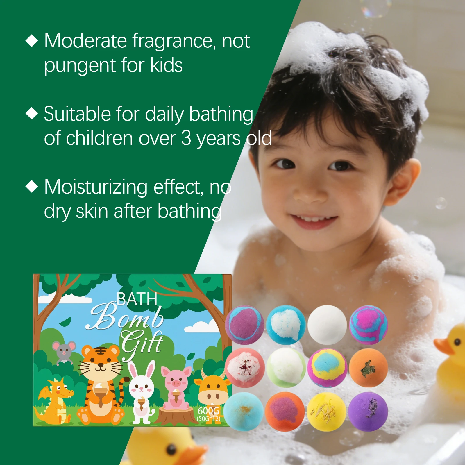 12PCS Multi Color Body Bathing Ball Set Fresh Fragrance Moisturizing Improve Skin Texture Enhance Smoothness Non-tight Body Bathing Ball Kit for Festival Gift