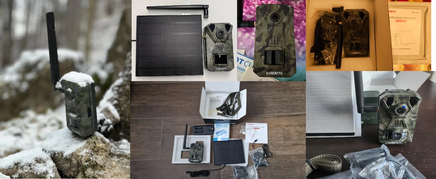 TMEZON 4G LTE Wildlife Camera with Mobile Phone Transfer App, 2.7K Solar Hunting Camera with SIM Card, PIR Motion Sensor, Night Vision NO SD CARD