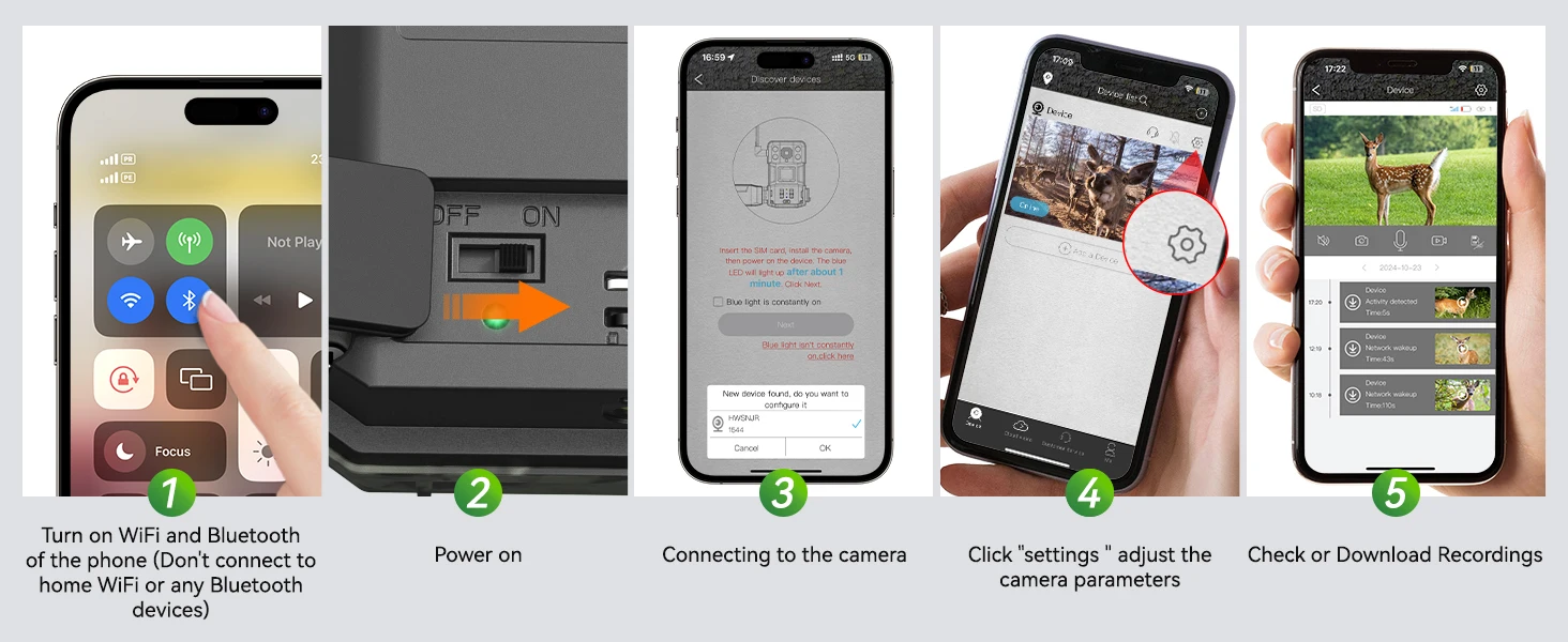 TMEZON 4G LTE Wildlife Camera with Mobile Phone Transfer App, 2.7K Solar Hunting Camera with SIM Card, PIR Motion Sensor, Night Vision NO SD CARD