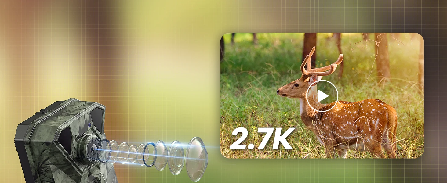 TMEZON 4G LTE Wildlife Camera with Mobile Phone Transfer App, 2.7K Solar Hunting Camera with SIM Card, PIR Motion Sensor, Night Vision NO SD CARD