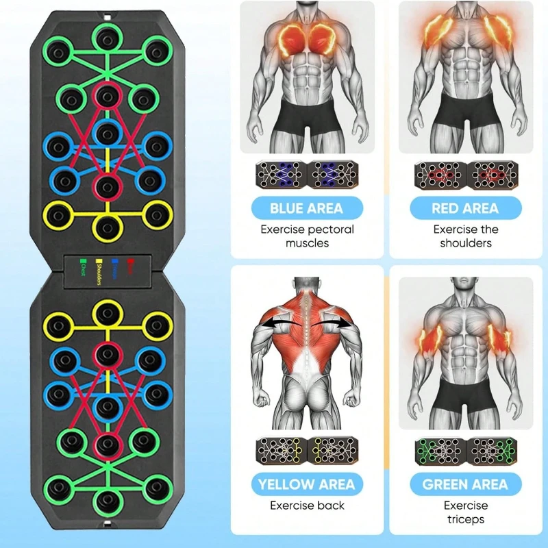 Solid Push Up Board Multi Functional Stands System Home Gym Chest Muscle Exercise for Men Women