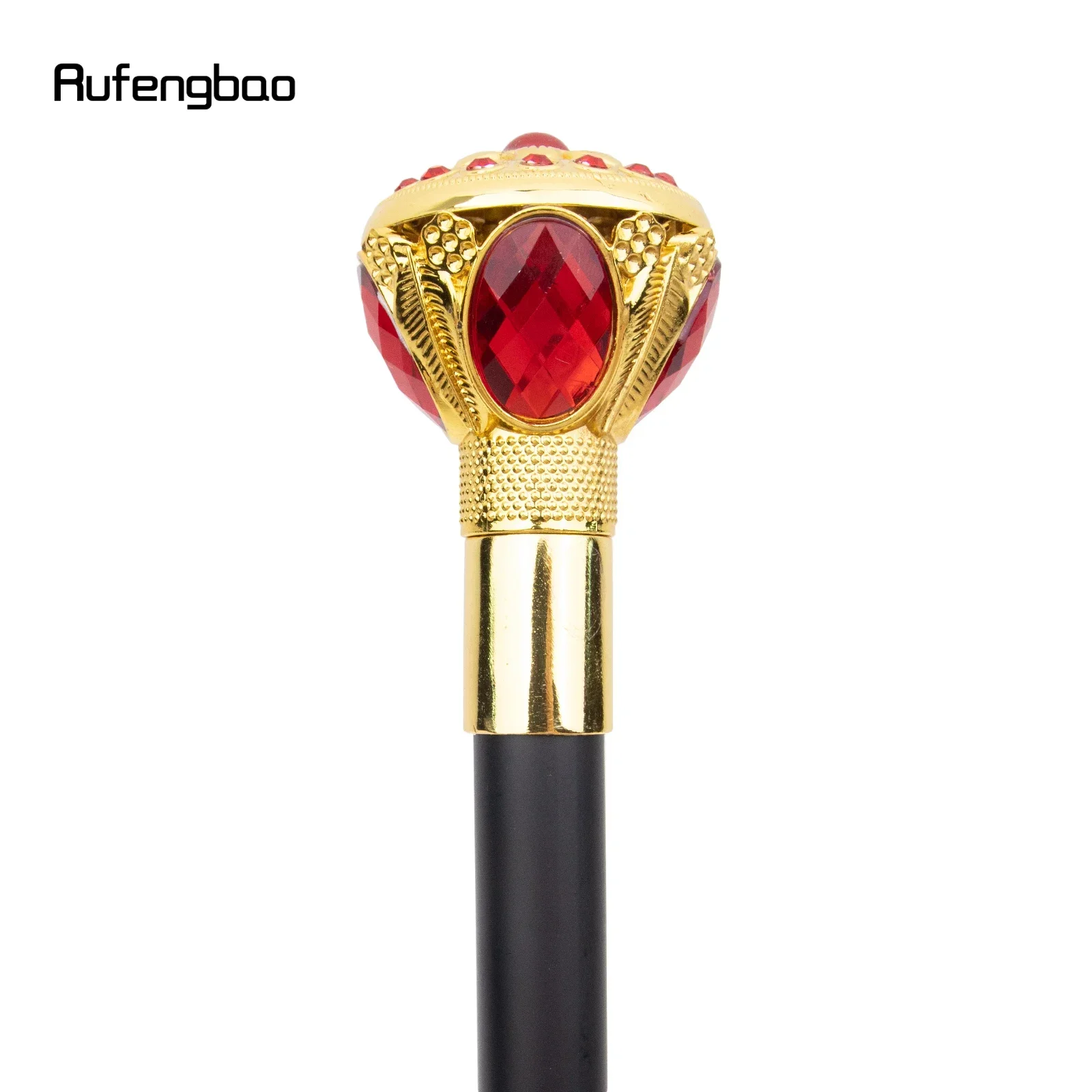 Golden Red Flower Ball Fashion Walking Stick Decorative Stick Cospaly Vintage Party Fashionable Walking Cane Crosier 91cm
