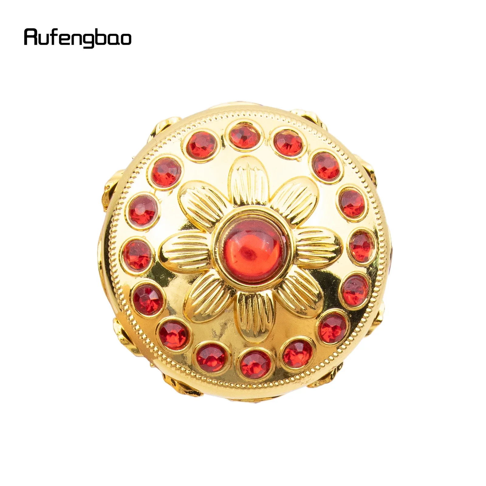 Golden Red Flower Ball Fashion Walking Stick Decorative Stick Cospaly Vintage Party Fashionable Walking Cane Crosier 91cm