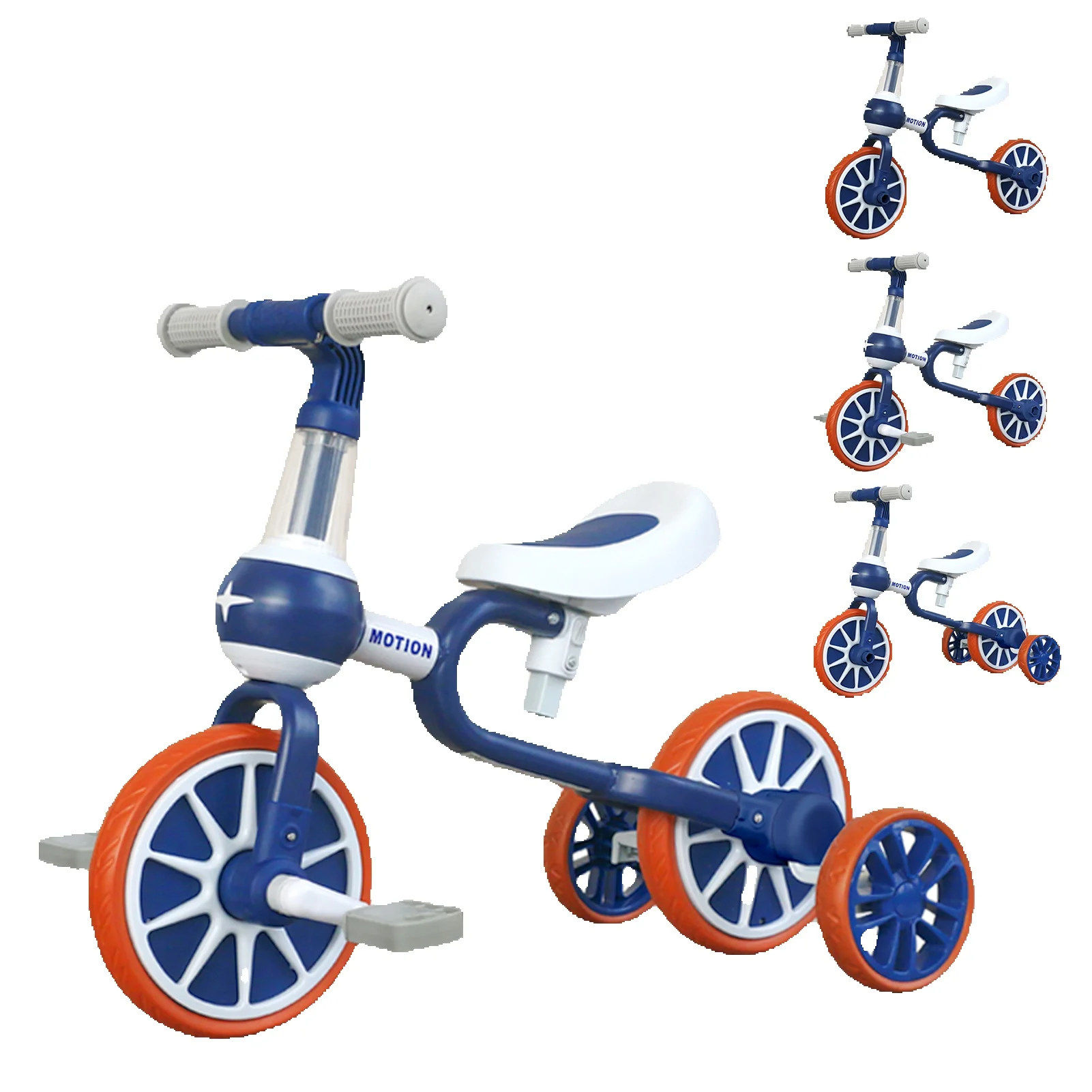 2 in 1 Convertible Toddler Tricycle, Kids Balance Bike with Pedals, Anti Rollover 3 Wheel Ride On Toy for 1-4 Year Old Boys Girls
