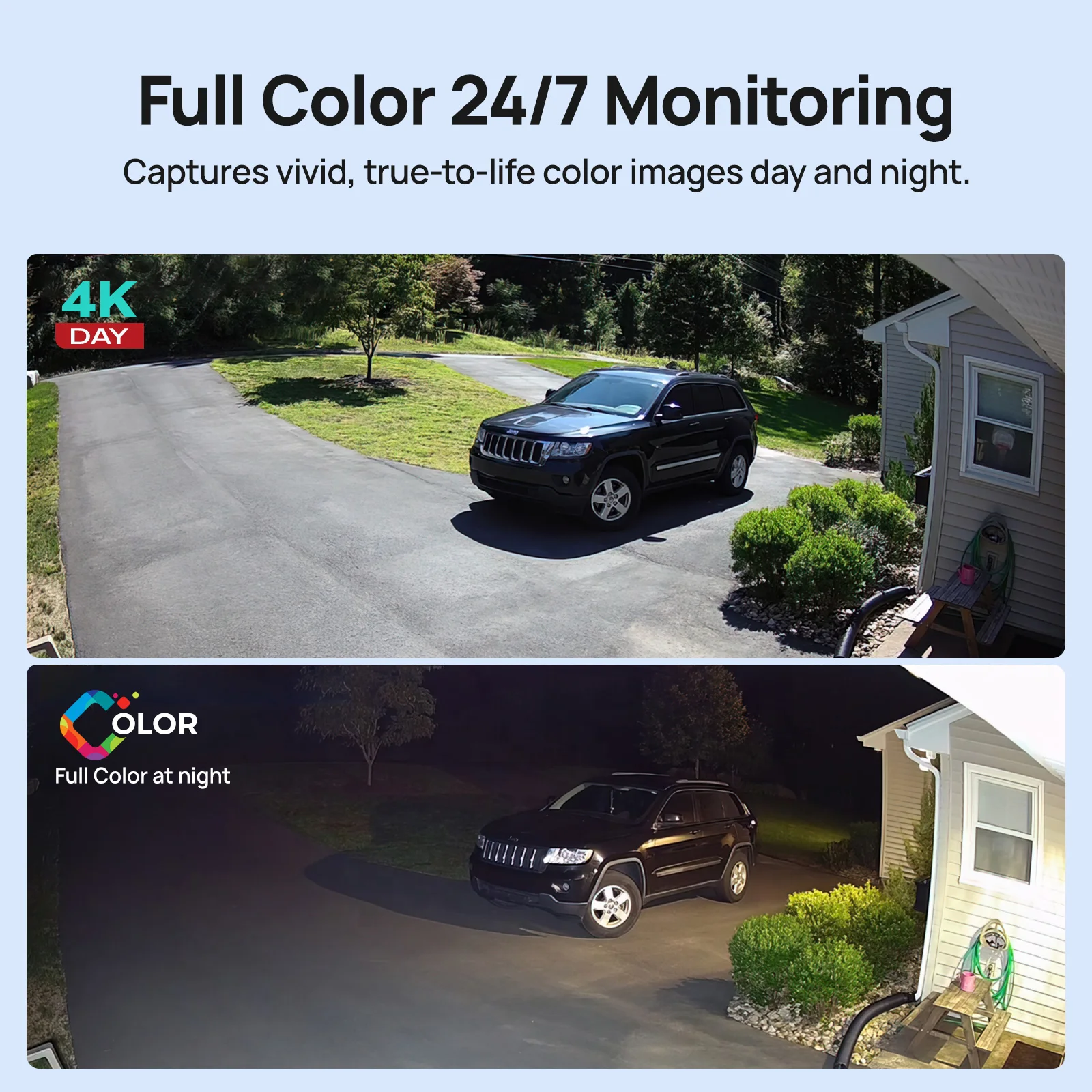 VIKYLIN 5MP Full Color IP Camera Outdoor POE H.265 Onvif Wide Angle 2.8mm AI Humanoid Detection Home CCTV Surveillance Camera