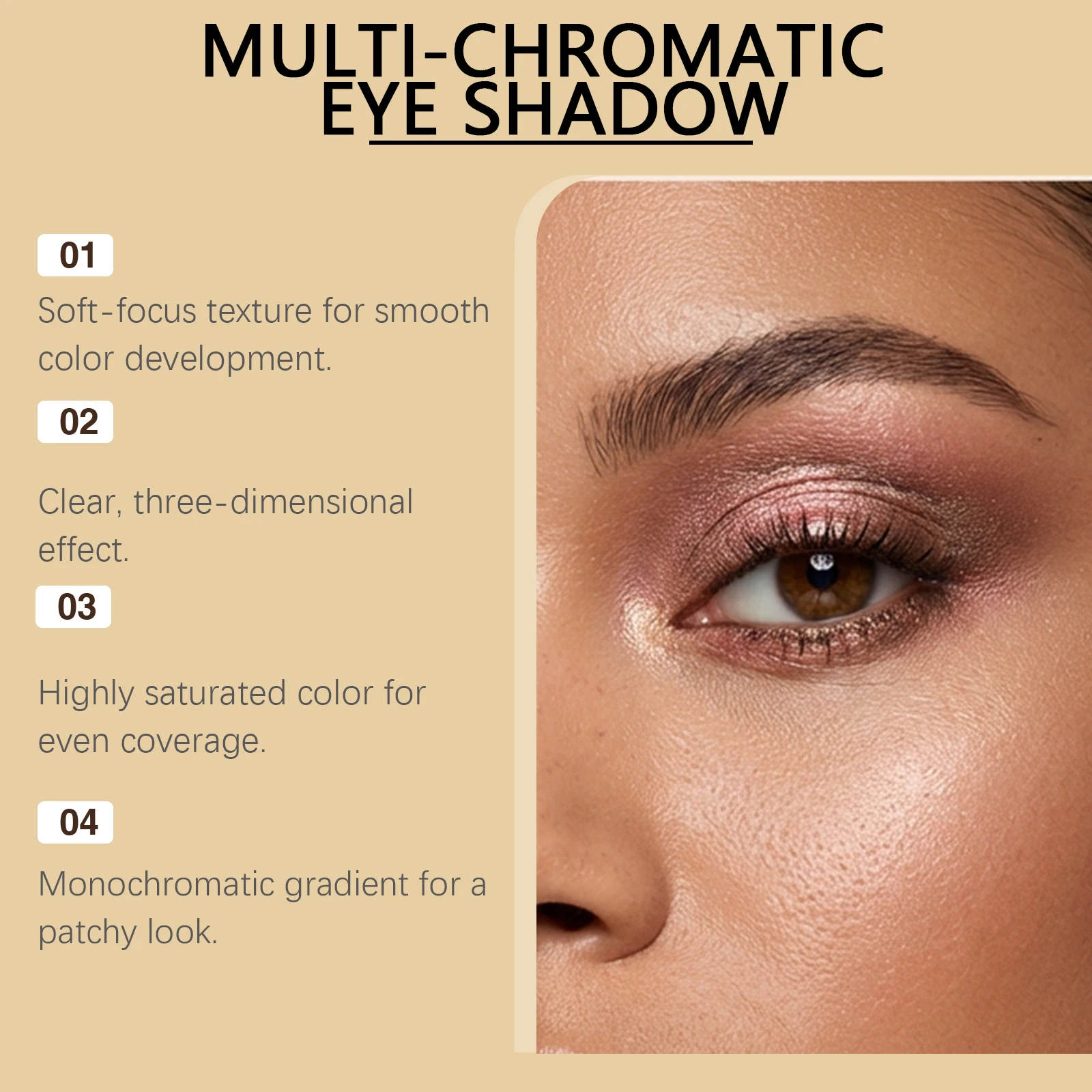 Shimmer Glitter Eyeshadow Palette Neutral Nude Shiny Sparkle Pearl Pigment Eye Shadow Long Lasting Waterproof Cosmetic For Travel Office Dating Party Eye Makeup
