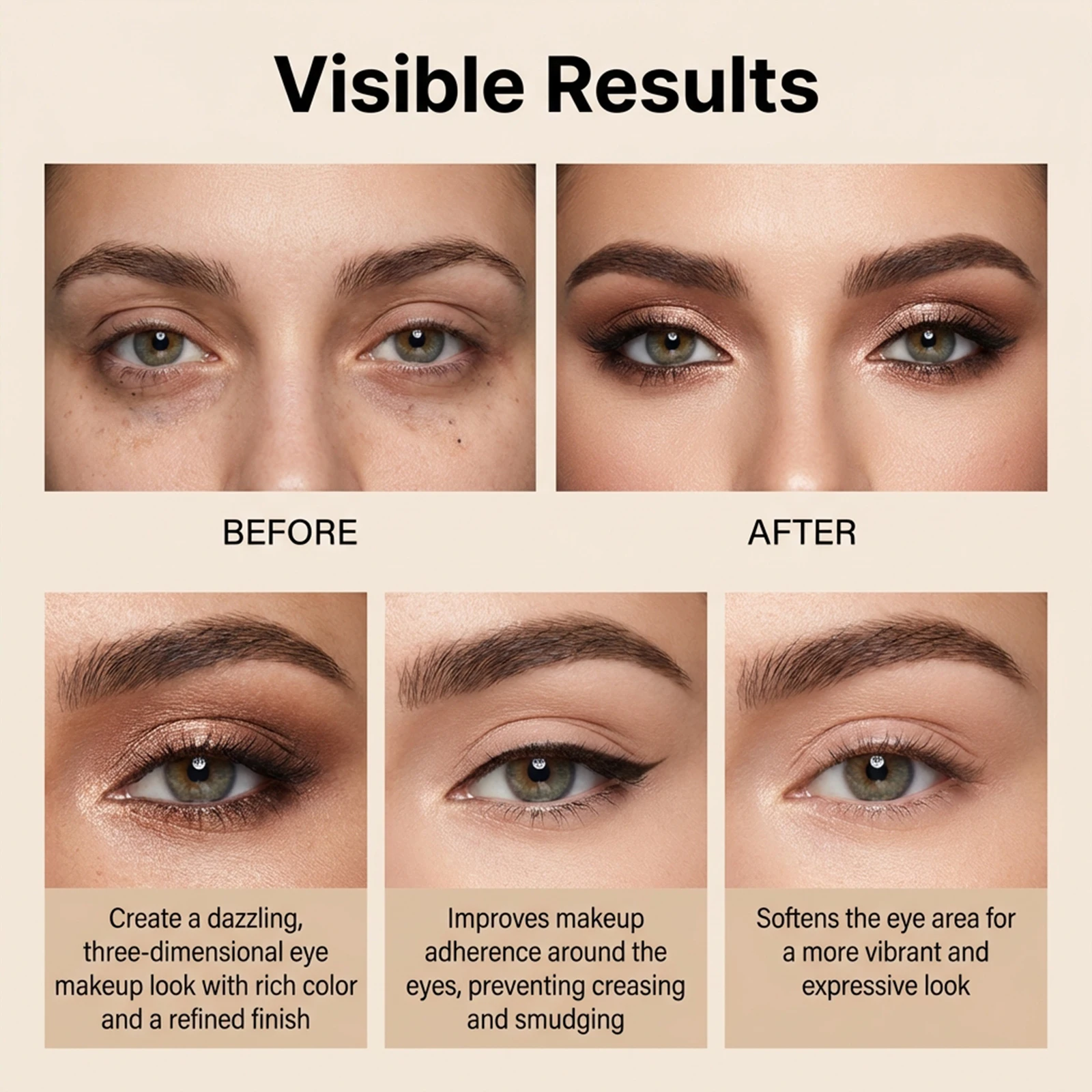 Shimmer Glitter Eyeshadow Palette Neutral Nude Shiny Sparkle Pearl Pigment Eye Shadow Long Lasting Waterproof Cosmetic For Travel Office Dating Party Eye Makeup