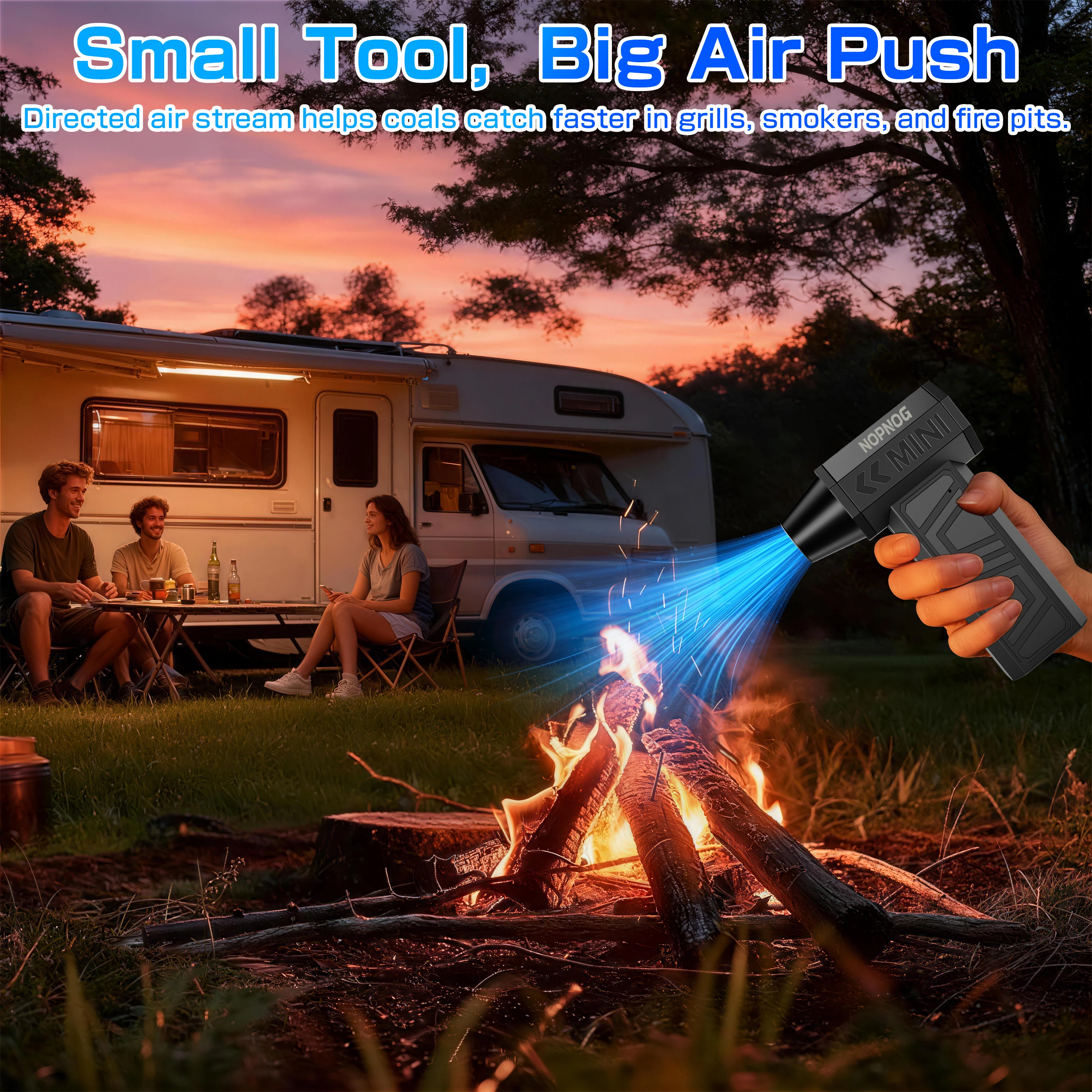 Car Vacuum Cleaner Leaf Blower Turbo Fan Air Duster Electric Dust Collector Hair Dryer Violent Jet Fan Cleaning Tool for RV Truck Trailer SUV Home Outdoors Camping Universal Auto Accessories