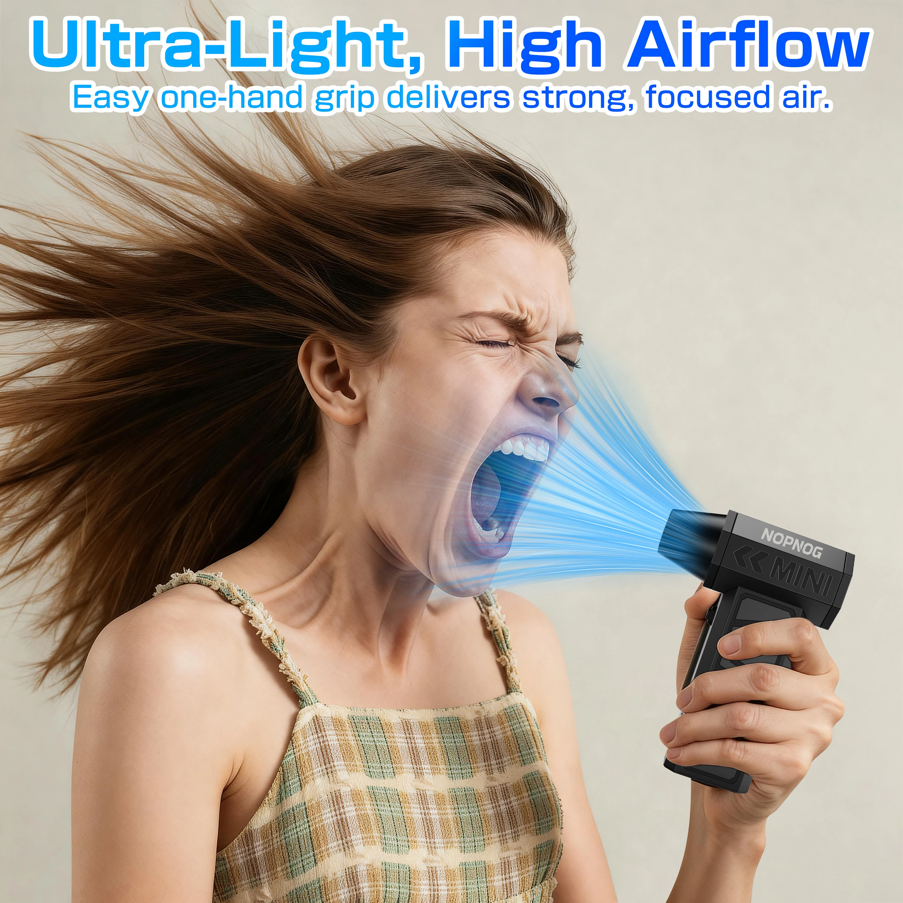 Car Vacuum Cleaner Leaf Blower Turbo Fan Air Duster Electric Dust Collector Hair Dryer Violent Jet Fan Cleaning Tool for RV Truck Trailer SUV Home Outdoors Camping Universal Auto Accessories