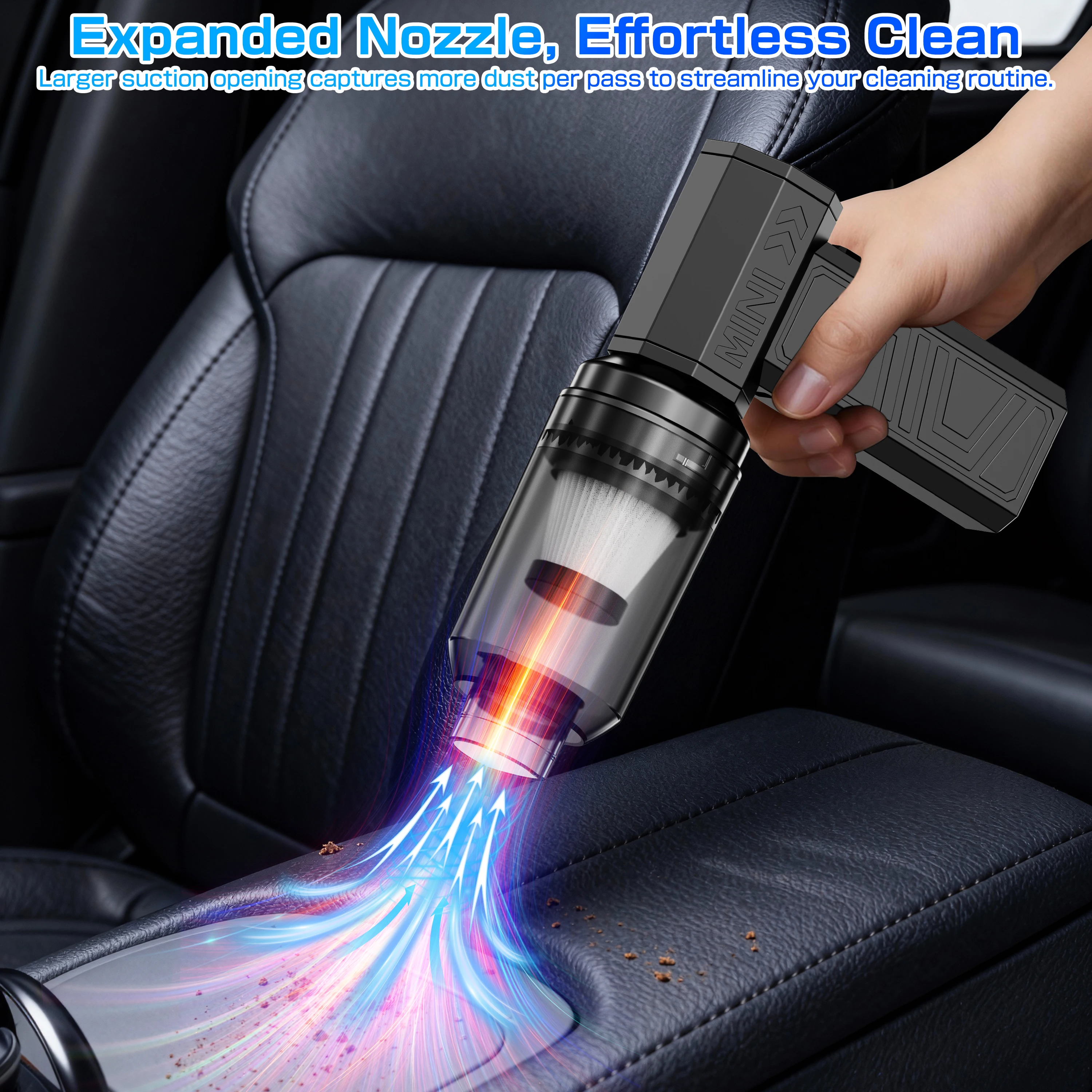 Car Vacuum Cleaner Leaf Blower Turbo Fan Air Duster Electric Dust Collector Hair Dryer Violent Jet Fan Cleaning Tool for RV Truck Trailer SUV Home Outdoors Camping Universal Auto Accessories