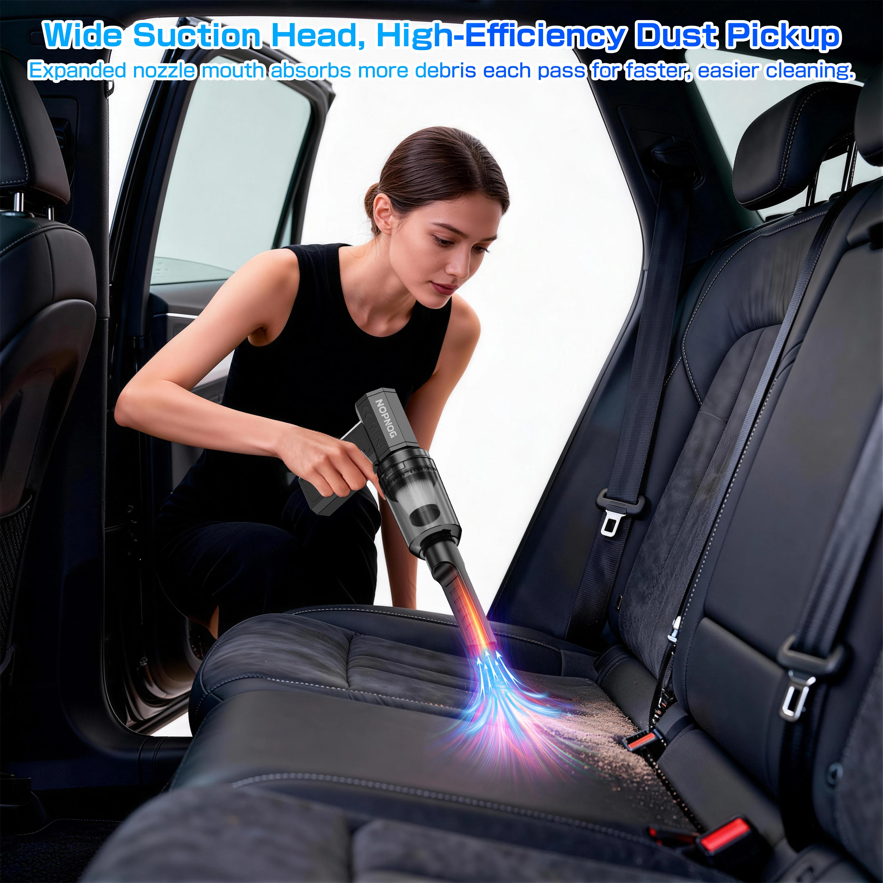 Car Vacuum Cleaner Leaf Blower Turbo Fan Air Duster Electric Dust Collector Hair Dryer Violent Jet Fan Cleaning Tool for RV Truck Trailer SUV Home Outdoors Camping Universal Auto Accessories