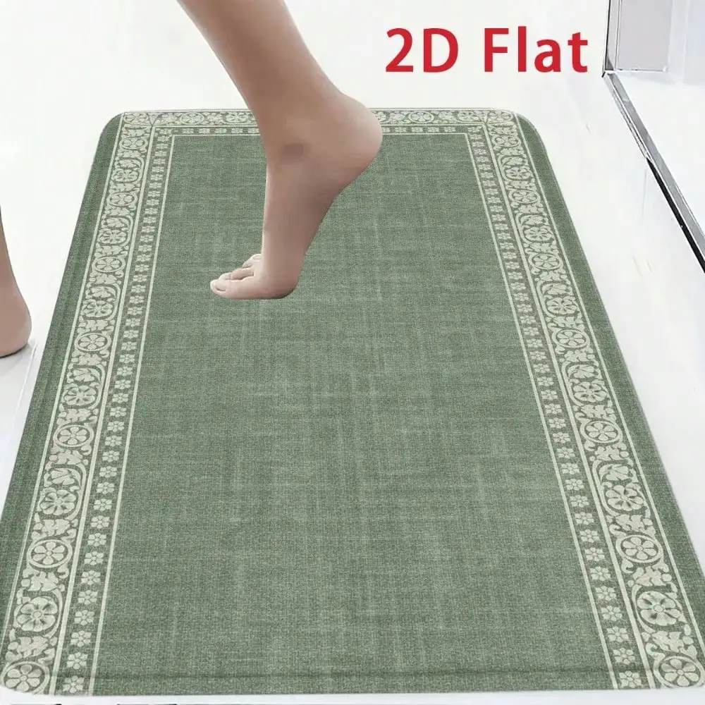 3-Piece Non-Slip Bathroom Mat, Suitable For Toilet And Sink Areas, Plush Flannel Soft Absorbent, With Non-Slip Backing, Machine Washable Thickened Floor Mat, Suitable For Showers, Bathtubs, Sinks - A Comfortable Decorative Carpet Essential For Modern Home