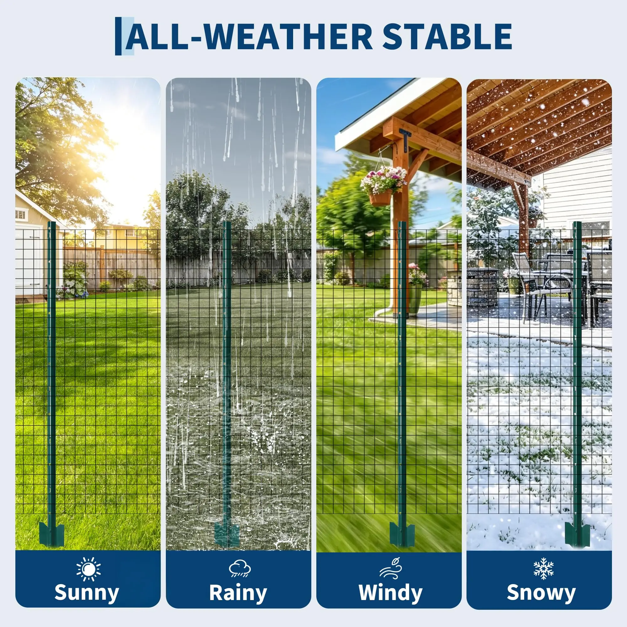 20 Pack 6FT No Dig Heavy Duty Metal U Fence Posts, Rustproof Steel Stakes With Ties & Clips For Garden Farm Wire Fence Yard