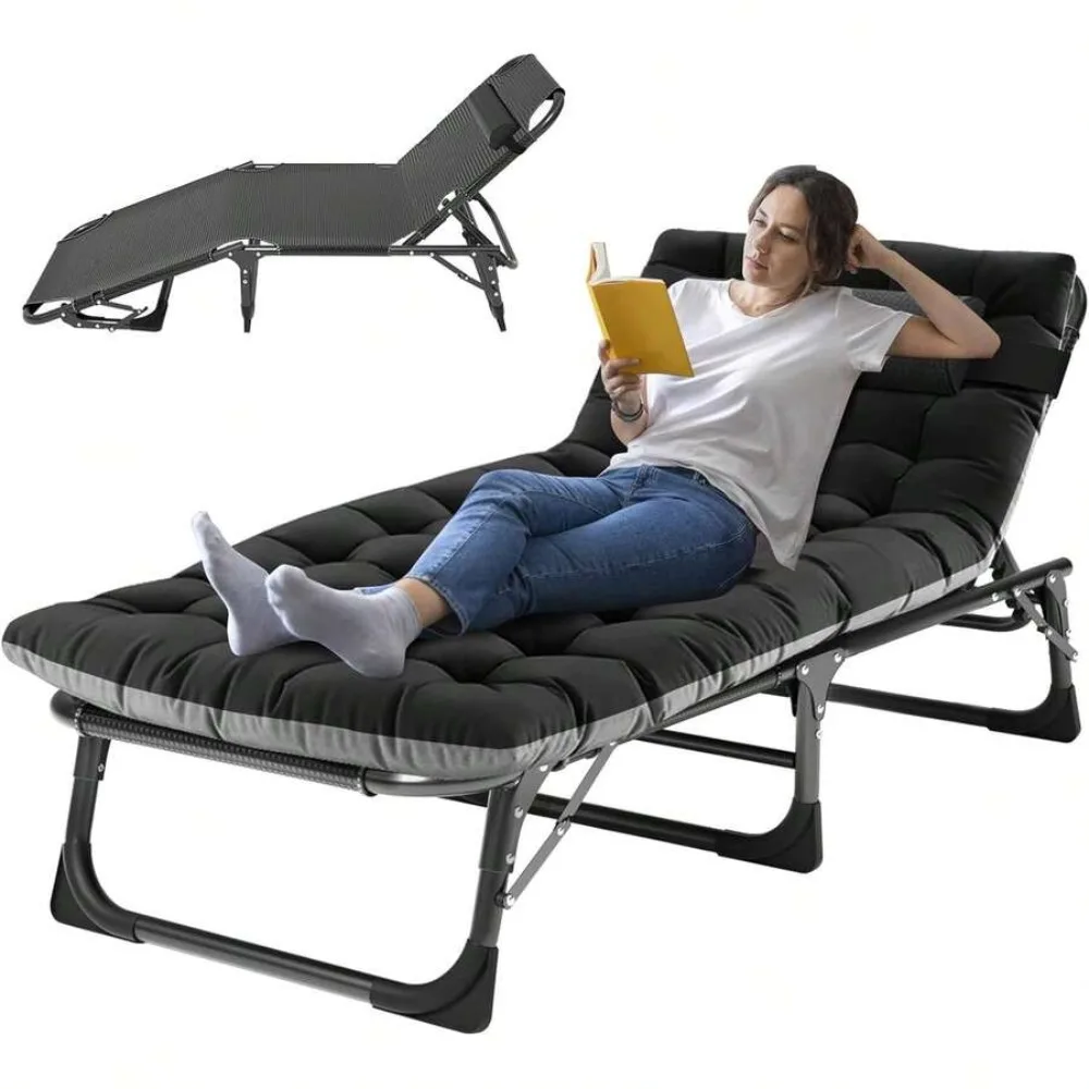 Portable Folding Camping Cot Bed, Heavy Duty Sleeping Platform for Adults Kids, Compact Travel Bed for Camping Hiking Beach Patio, Sturdy Steel Frame with Breathable Fabric, No Assembly Required, Easy Setup Carry with Storage Bag, Weight Capacity 330 440