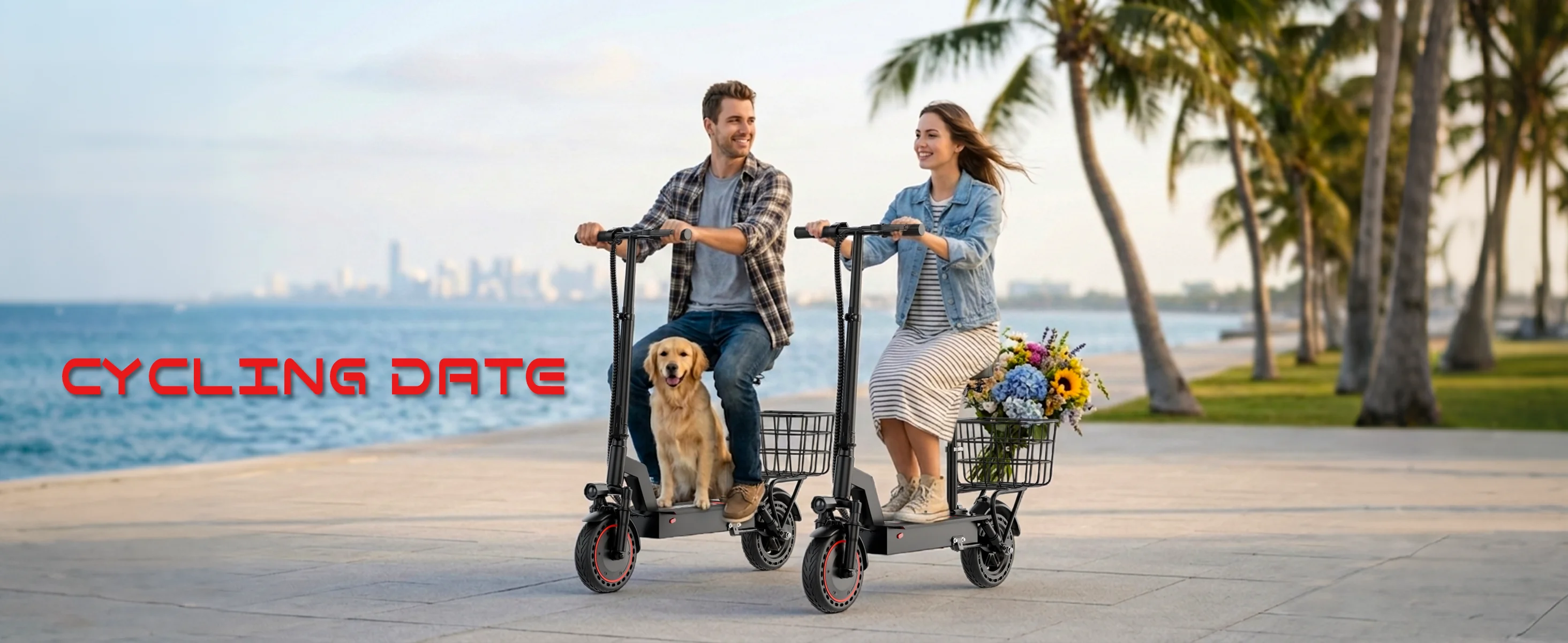 500W Electric Scooter with Seat and Basket, Front Suspension 22 MPH & 21 Miles Range, 10 Inch Solid Tires, Foldable Commuter E-Scooter with LCD Display, Dual Braking