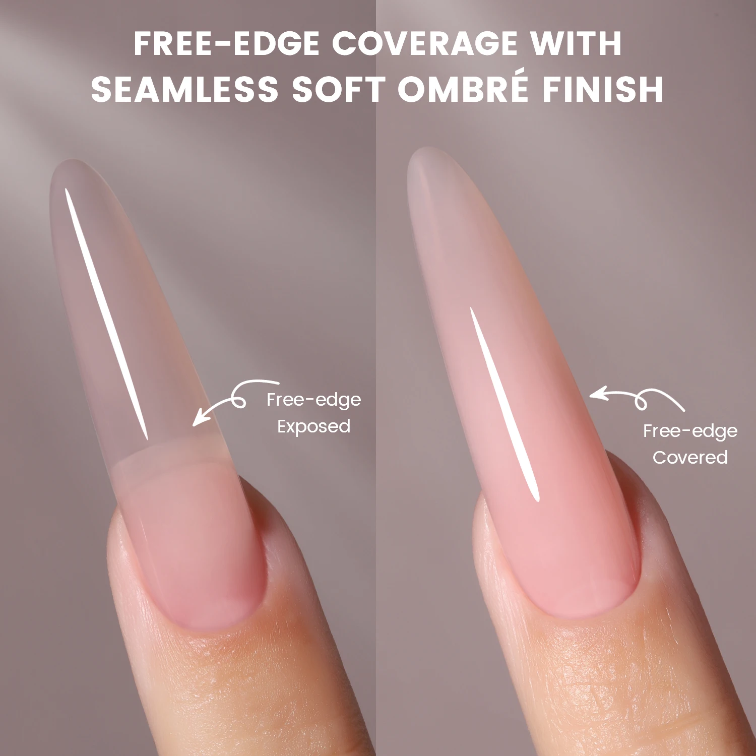YOKEFELLOW GleamTap Cushion Ombre Painting Gel with Sponges - White Highly Pigmented No Wipe Gradient Patting Gel Polish for Ombre, Aura and Blend Nail Art ( GT612 )