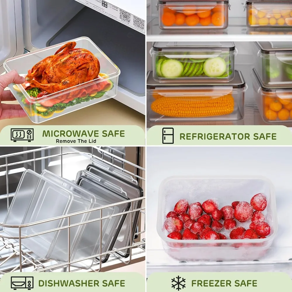 40-Piece Food Storage Containers, Leakproof, Reusable, Safe for Microwave/Dishwasher, Meal Prep & Kitchen Organization