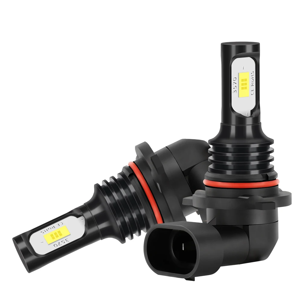 Roadsun 2Pcs 9006/HB4 LED Fog Lights 22000LM LED Fog Lamp Super Bright HB4 6000K White Automobile Light Fanless Driving Light Lamps