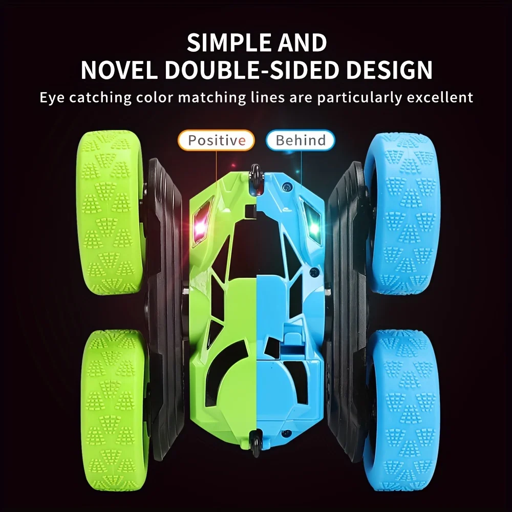 Remote Control Car, 4WD RC Car Toy, 2 Sided 360 Degree Flip Rotating Vehicle, Suitable For Outdoor Parties And Family Fun, Chris