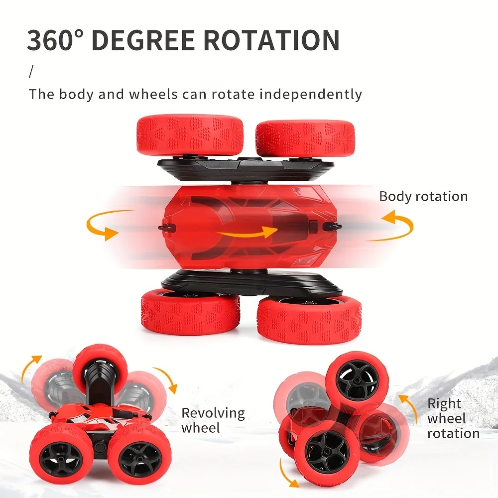 Remote Control Car, 4WD RC Car Toy, 2 Sided 360 Degree Flip Rotating Vehicle, Suitable For Outdoor Parties And Family Fun, Chris