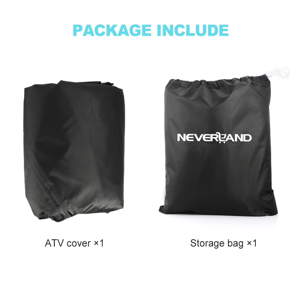 NEVERLAND ATV Cover Waterproof Heavy Duty XXXL Universal Quad Cover Outdoor Storage Cover 4 Wheeler Rain Cover All Weather for Polaris Sportsman Yamaha Honda Kawasaki Quad Bike
