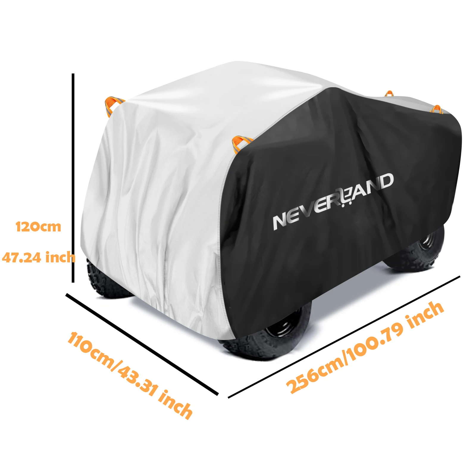 NEVERLAND ATV Cover Waterproof Heavy Duty XXXL Universal Quad Cover Outdoor Storage Cover 4 Wheeler Rain Cover All Weather for Polaris Sportsman Yamaha Honda Kawasaki Quad Bike