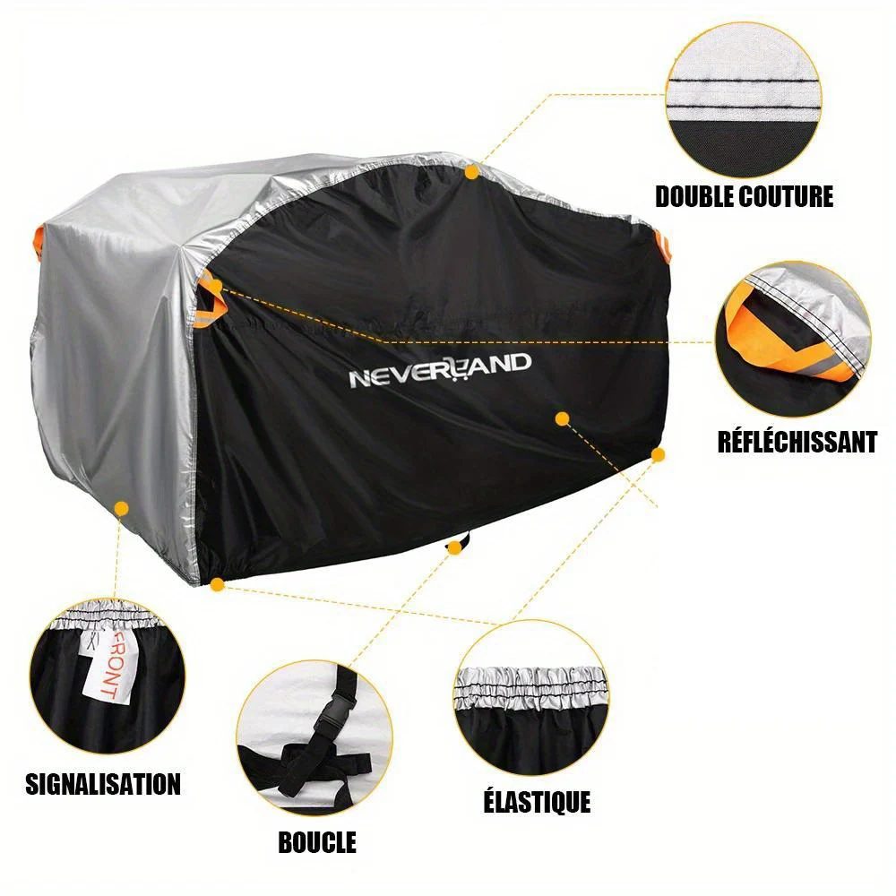 NEVERLAND ATV Cover Waterproof Heavy Duty XXXL Universal Quad Cover Outdoor Storage Cover 4 Wheeler Rain Cover All Weather for Polaris Sportsman Yamaha Honda Kawasaki Quad Bike