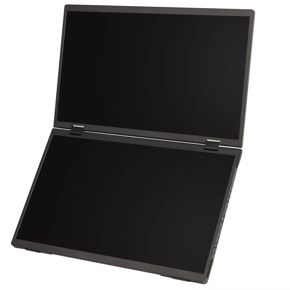 UPERFECT 15.6" Dual Portable Monitor for Laptop Screen Extender Folding Stacked Triple with Mini HDMI Office Computer Display