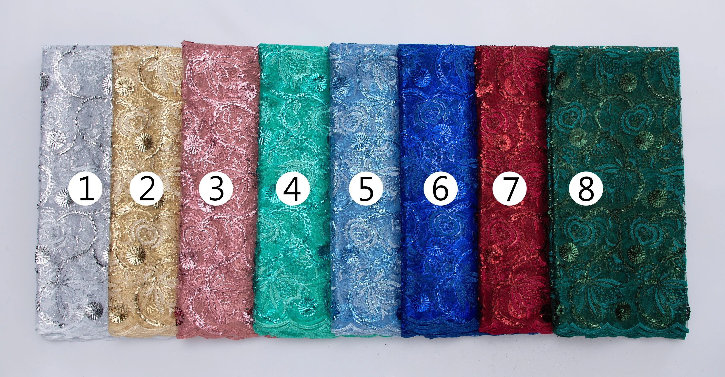 SJD LACE African Sequins Blue Mesh Lace Fabrics 2026 High Quality Nigerian French Tulle Net Lace Fabrics for Woman Wedding Dresses Sew 3858