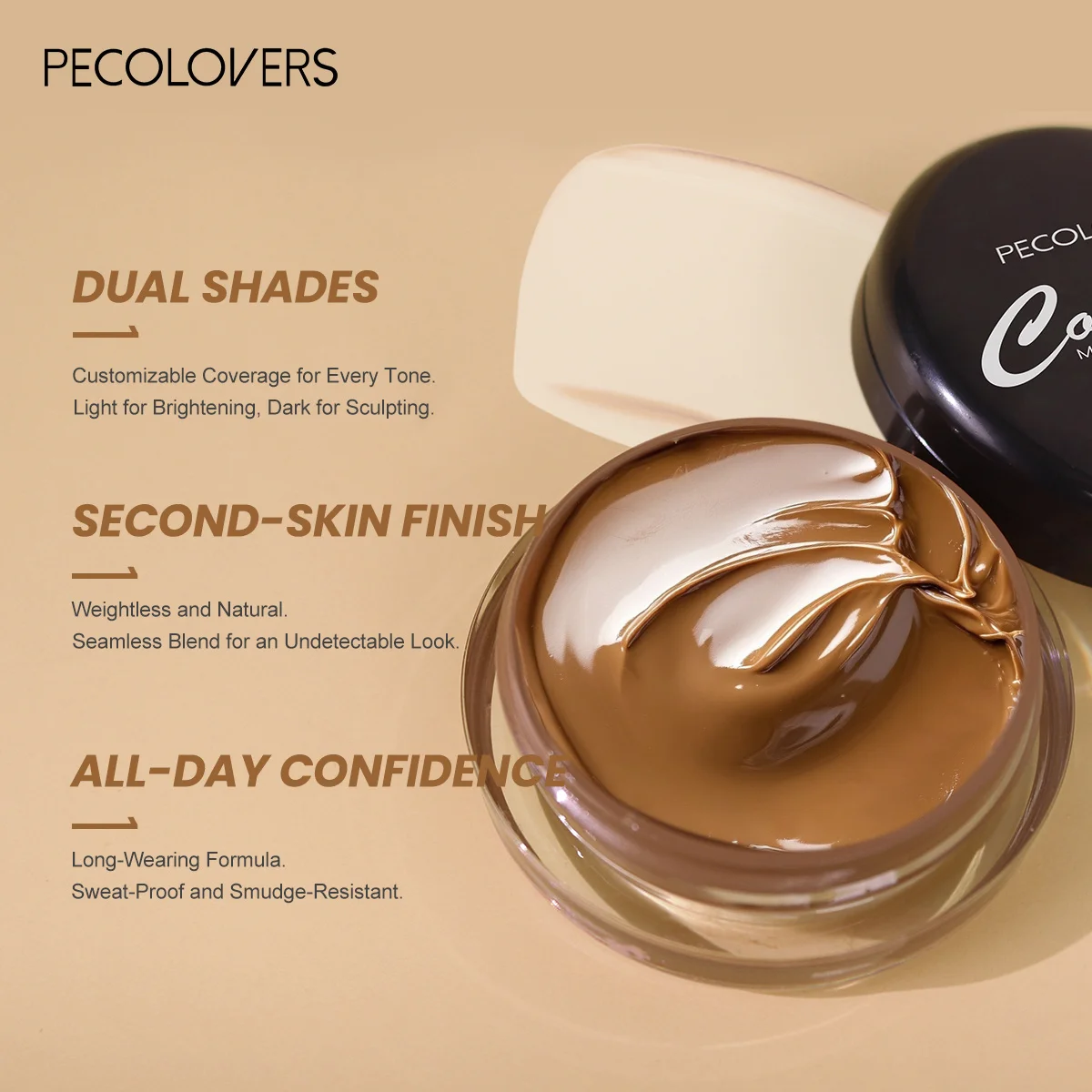 4PCS/SET Full Covery Cream Concealer Kit,Portable,Blendable Color Formula,Even Coating Capacity,Support Free Color Deployment,Multifunctional Concealing Cosmetic Set For Daily Facial And Body Makeup Needs
