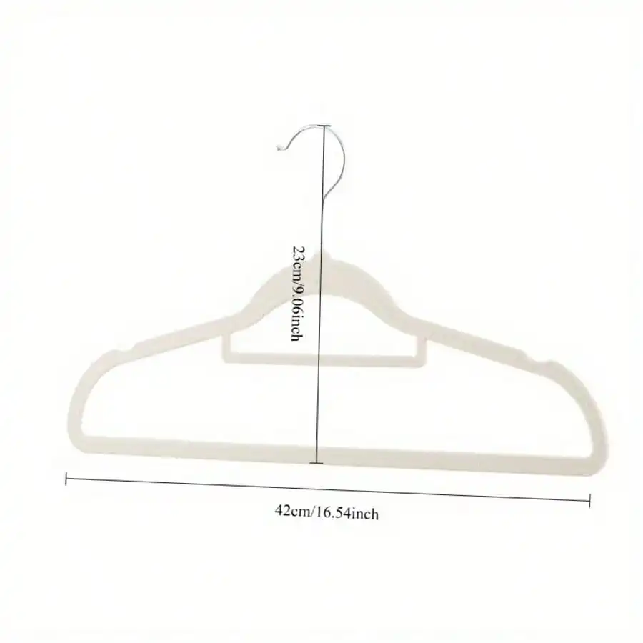 50-Pack Flocked Coat Hangers, Non-Slip And Mark-Free, Thickened Trouser Hangers, Suitable For Home Use, Wardrobe Organization, And General Coat Hanger Needs.