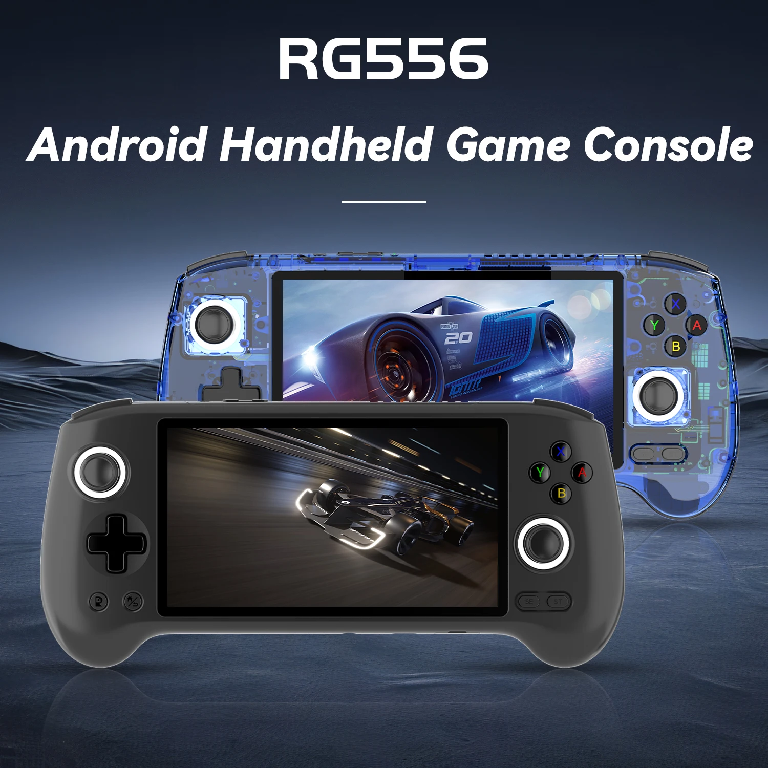 Anbernic RG556 Handheld Games Console 5.48'' AMOLED 1080*1920 Screen Android 5500mAh Hall Joystick Hall Trigger Portable Video Games Player Supports 1080p Display Port Output,AI Assistant,Streaming