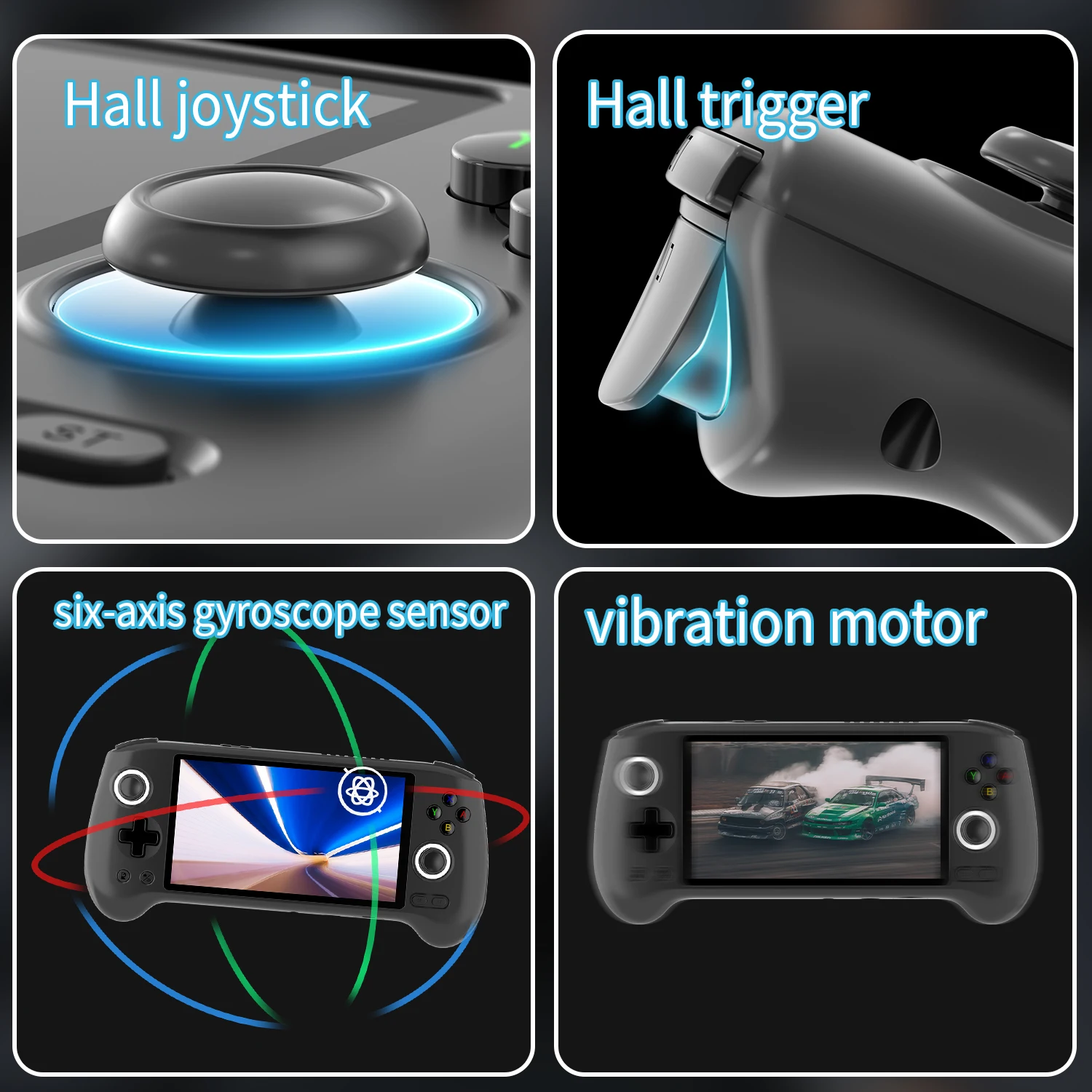 Anbernic RG556 Handheld Games Console 5.48'' AMOLED 1080*1920 Screen Android 5500mAh Hall Joystick Hall Trigger Portable Video Games Player Supports 1080p Display Port Output,AI Assistant,Streaming