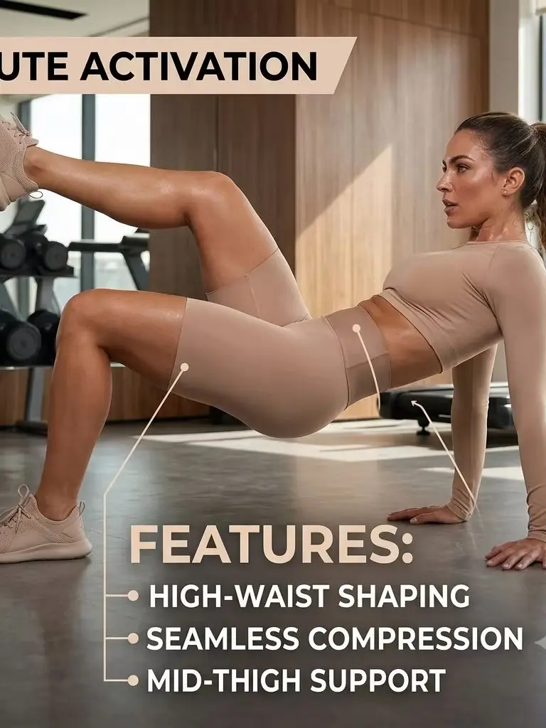 Women Elastic Seamless Cycling Shorts High Waist Compression Butt Lifting Yoga Biker Shorts Soft Stretch Gym Fitness Daily Sports Short Pants