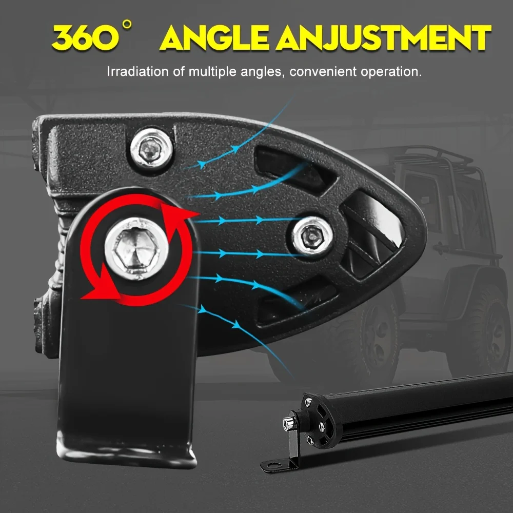 2PCS 20-Inch LED Off-Road Light Bars, lightweight Slim Work Lights, Suitable for Off-Road, Trucks, SUVs, ATVs, UTVs, Tractors, and Boats; Two-Piece Set Comes with Mounting Screws