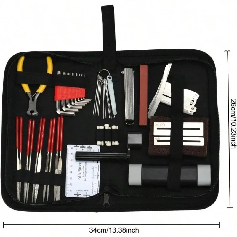 1Set Guitar Repair Maintenance Tool Kit for Acoustic Electric Ukulele Bass Banjo Guitar Parts Guitar Tuner Guitar Accessories
