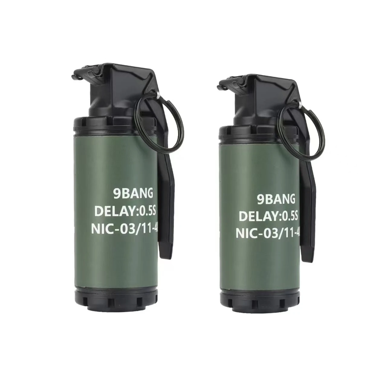 2PC CS Hand Grenades Toys Model Toy Spring Powered Impact for Battle Games Tactcial Airsoft Paintball