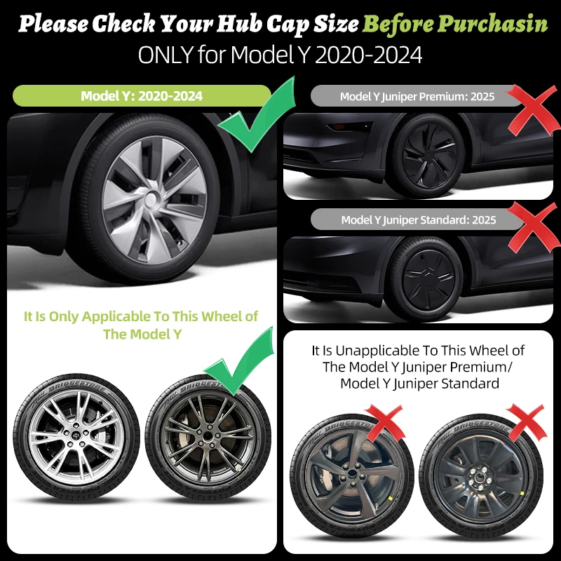 Design For TESLA Model Y 2020-2024 Full Coverage Sporty Wheel Cover 19 Inch Replacement Vehicle Automobile Hubcaps Accessories