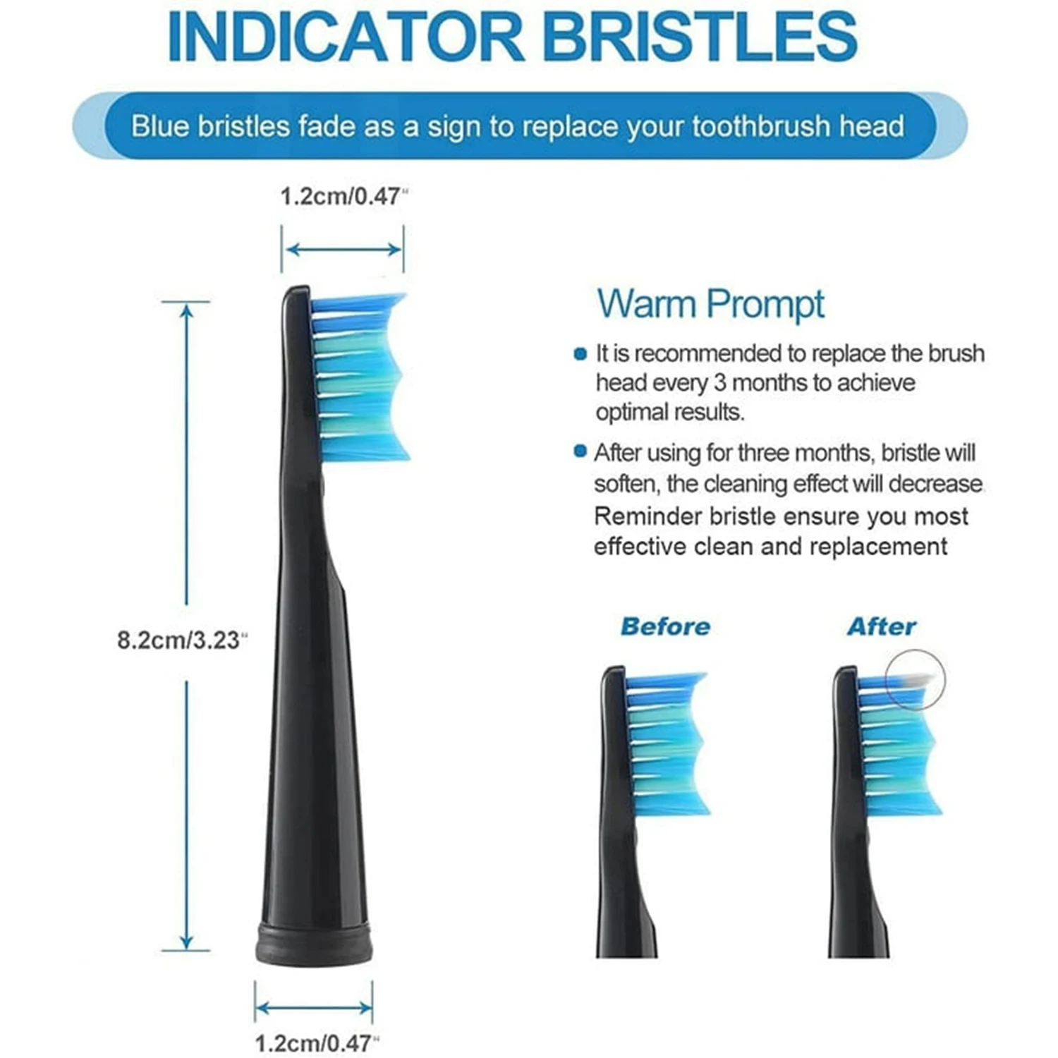 Fairywill Electric Toothbrushes Replacement Heads Electric Toothbrush Heads Sets for FW-507 FW-508 FW-917 Head Toothbrush