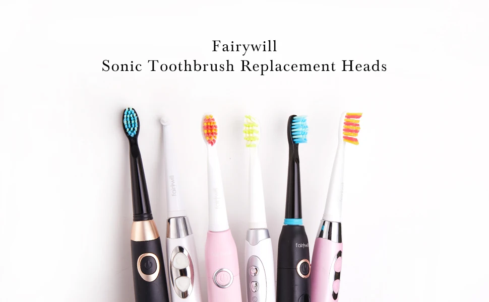 Fairywill Electric Toothbrushes Replacement Heads Electric Toothbrush Heads Sets for FW-507 FW-508 FW-917 Head Toothbrush