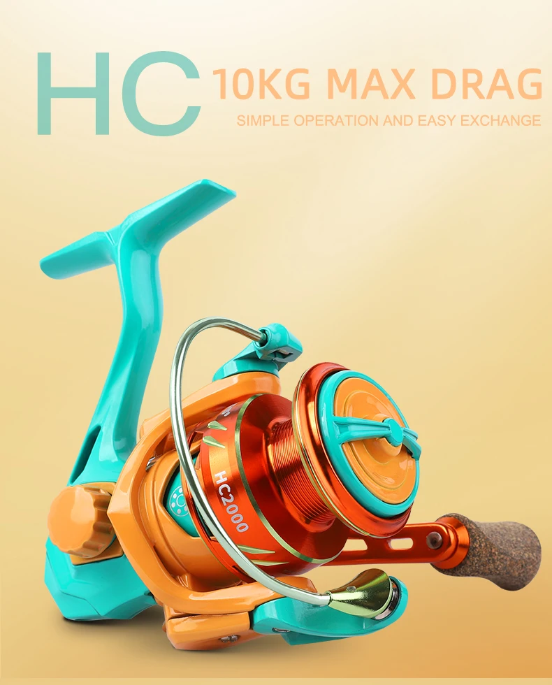 BILLINGS Spinning Reel 10KG Max Drag 5.2:1 Gear Ratio,CNC Rocker,Metal Spool Professional Fishing Reels Ideal for Freshwater & Saltwater Bass Trout Fishing