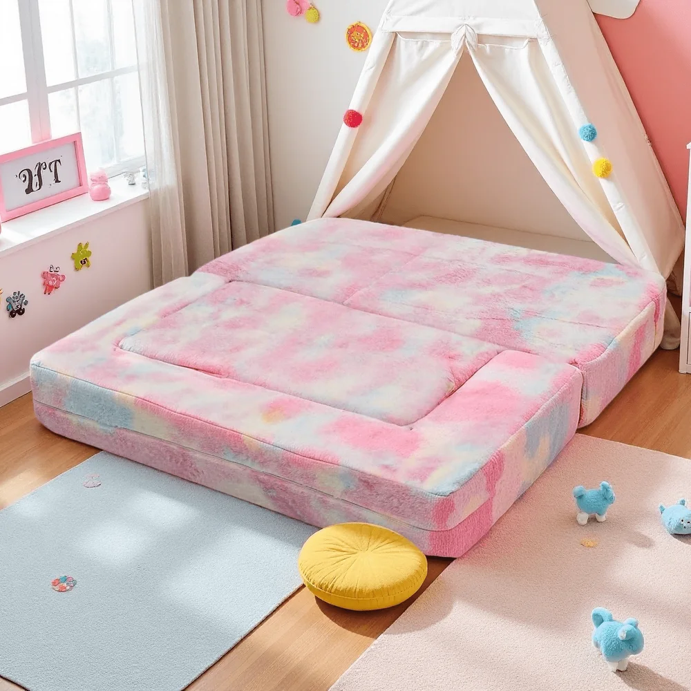 Wider Seating Couch, 3In1 Convertible Play Couch, Convertible Folding Sofa, Modular Play Couch HighDensity Foam For Playroom