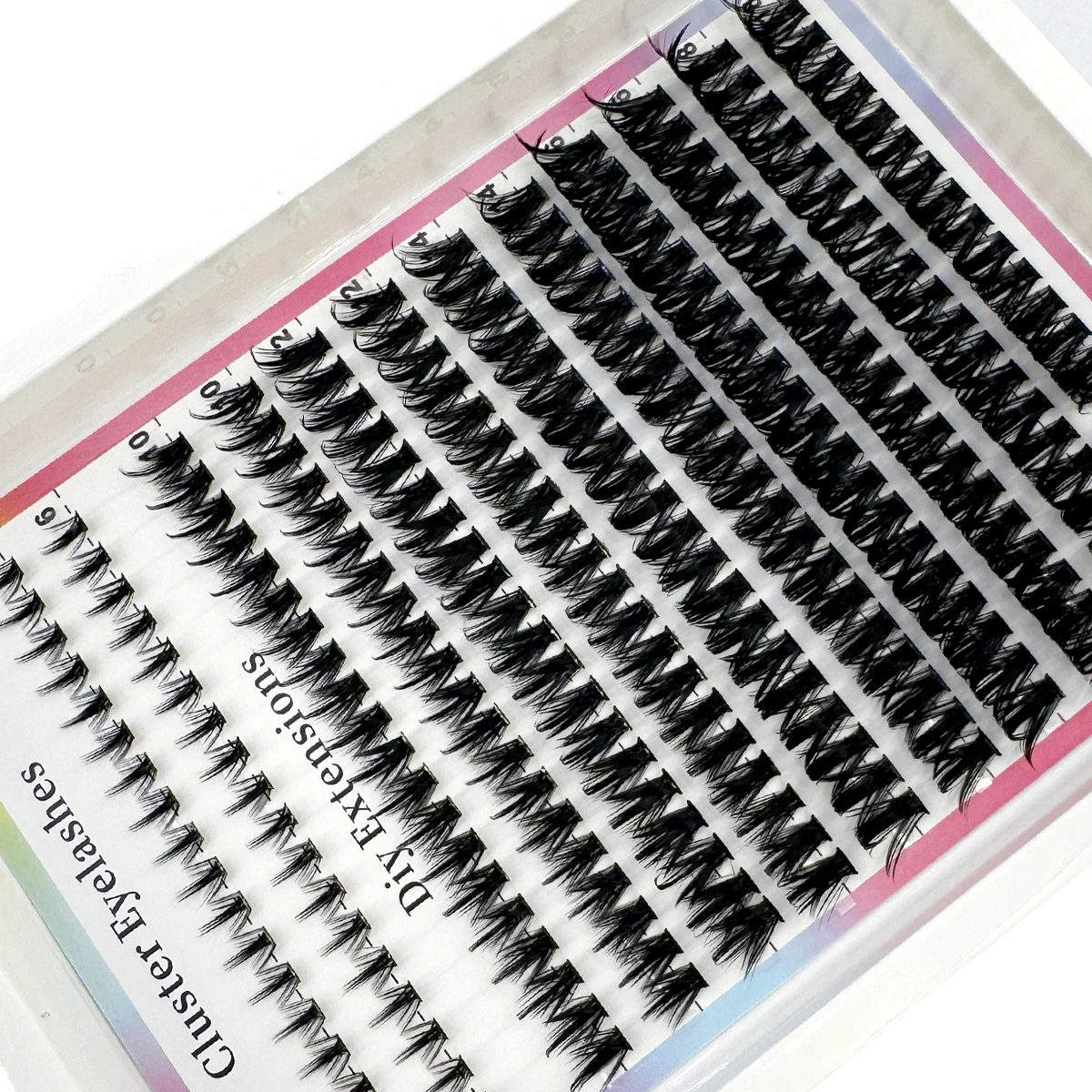 HBZGTLAD 12 Rows Manga Lash Clusters With Spikes Wispy Cluster Eyelash Extensions Fluffy Anime Eyelashes Clusters