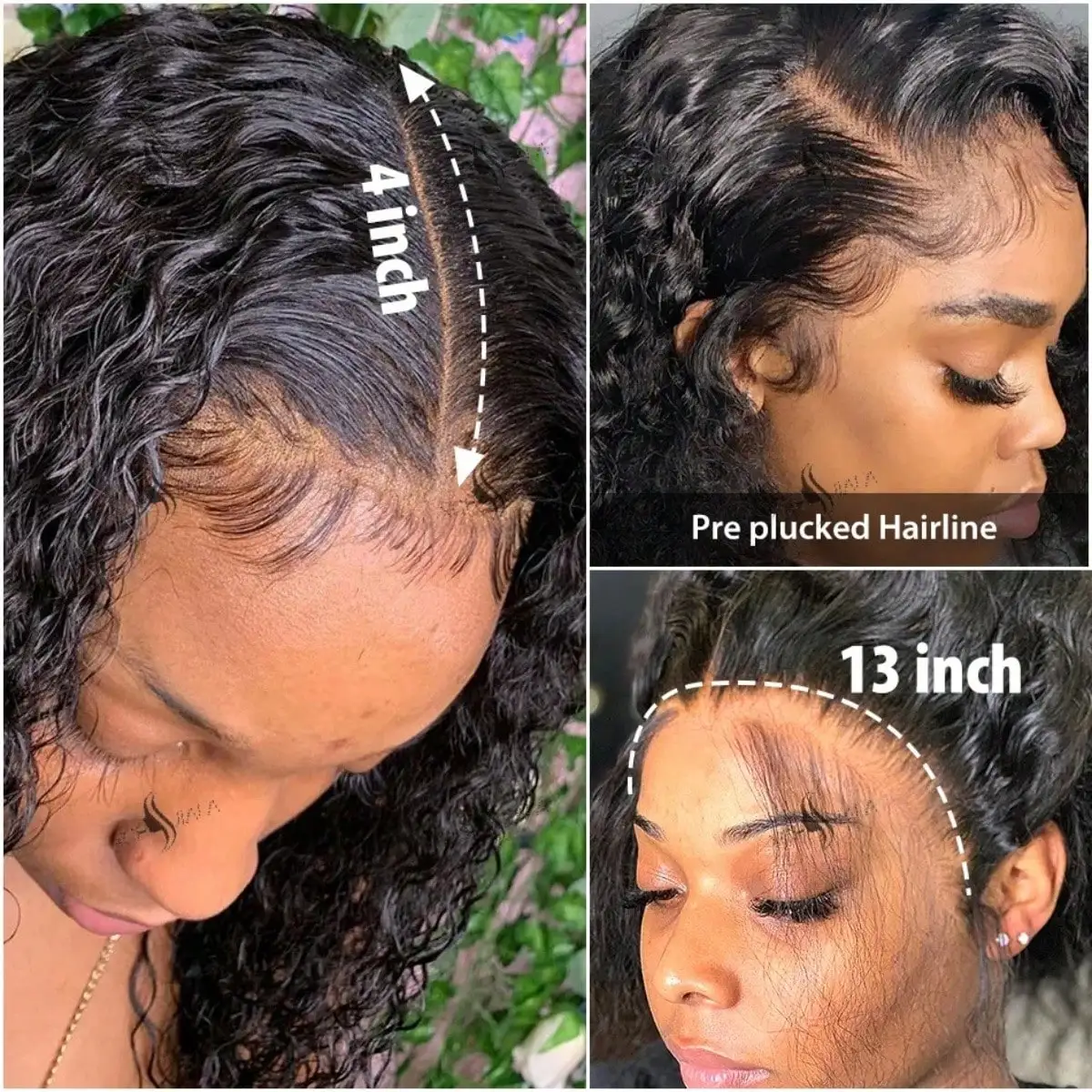 38 40 Inch Human Hair Wig 13x4 HD Loose Deep Wave Pre Plucked Wet And Wavy Curly Human Hair For Women With Baby Hair Natural Black Color