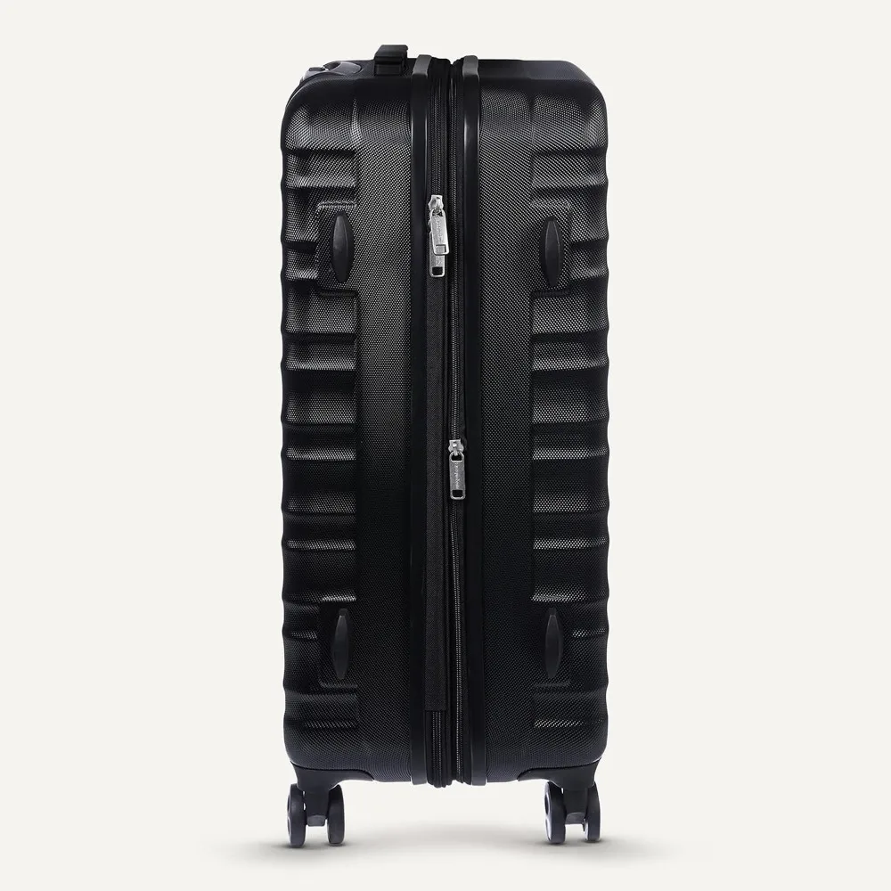 30" Hardshell Large Suitcase with Multi-directional Wheels, Expandable for 15% More Space, Scratch-Resistant Shell, Black