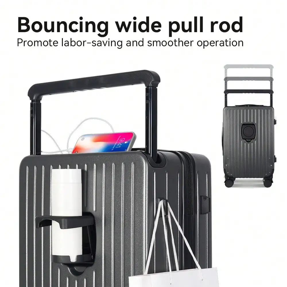 20/24-Inch Premium Hard-Shell Carry-On Suitcase,Checked Luggage Set With USB Port Luggage And Combination Lock, Smooth 360° Double Spinner Wheels