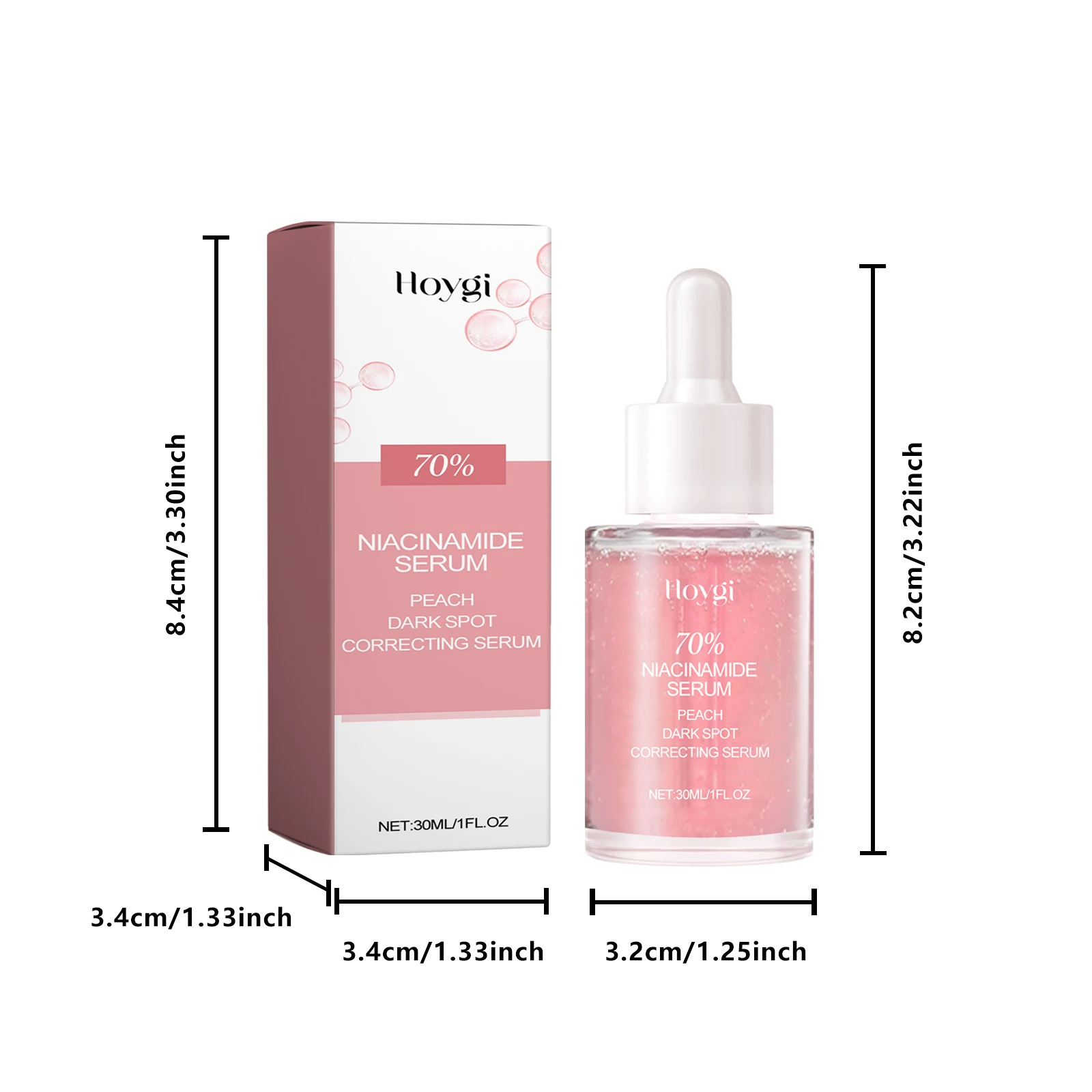 70% Niacinamide Facial Serum Hyaluronic Acid Peach Extract Hydrates Skin Minimizes Pores Refines Texture Balances Oil Restorative Face Care Serum