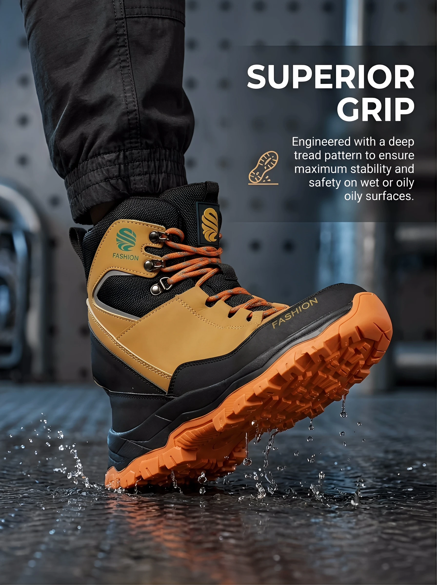All Season Industrial Safety Shoes for Men Women Steel Toe Sneakers with Impact Resistant Steel Toe Cap Lightweight Comfortable Design for Construction Work Wear Resistant Durable for Daily Labor Full Sizes Perfect Labor Day Gift for Workers